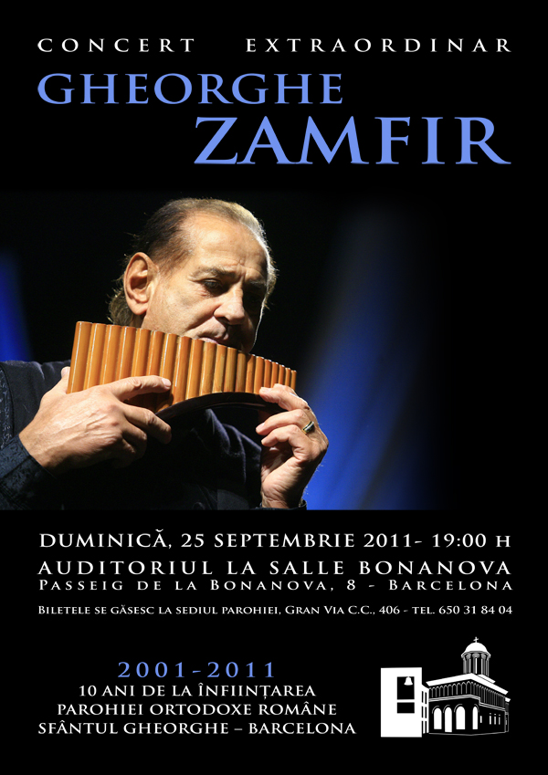 concert Gheorghe Zamfir in Barcelona